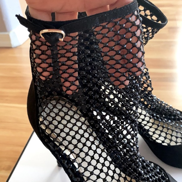 ✨ GUESS black high heels rhinestone shoes - Picture 5 of 14